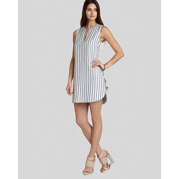 BCBGMaxAzria Dresses & Skirts - Vacation Beachy Yousra Vertical Stripe Mini Dress Blue & White